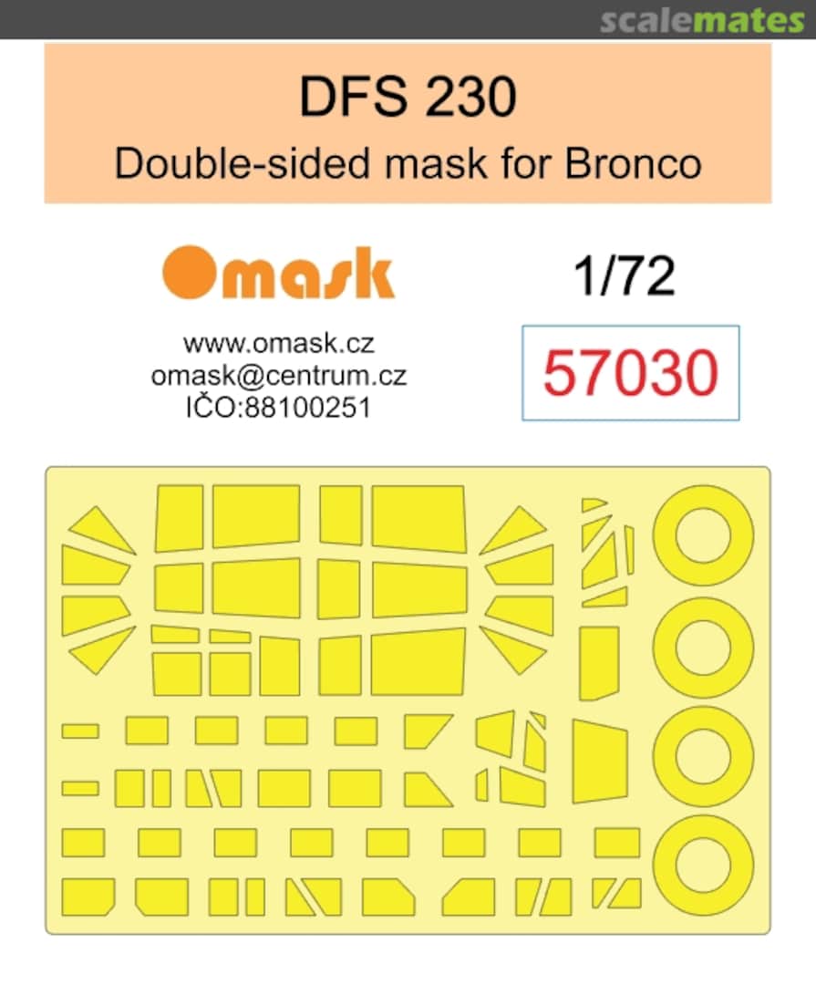 Boxart DFS 230 double-sided mask 57030 Omask Boxart DFS 230 double-sided mask 57030 Omask
