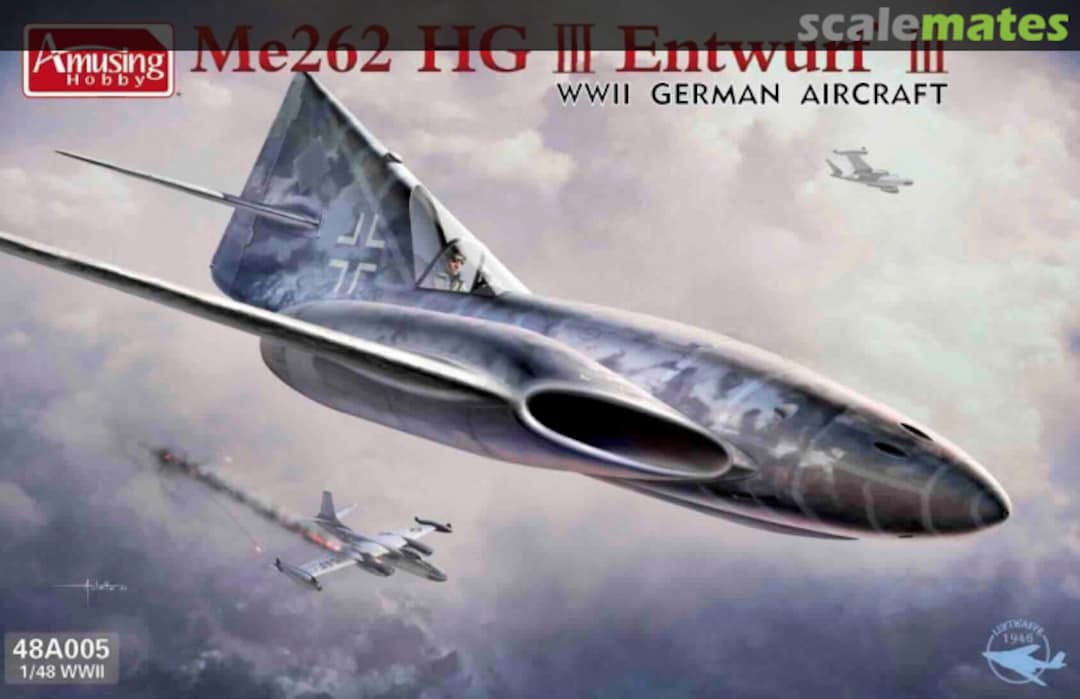 Boxart Me 262 HG III Entwurf III 48A005 Amusing Hobby Boxart Me 262 HG III Entwurf III 48A005 Amusing Hobby