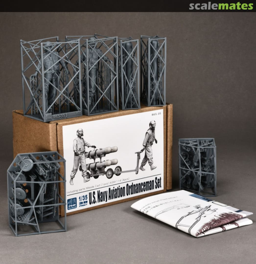 Boxart US Navy Aviation Ordnanceman Set R65-35 R2 Miniatures Boxart US Navy Aviation Ordnanceman Set R65-35 R2 Miniatures