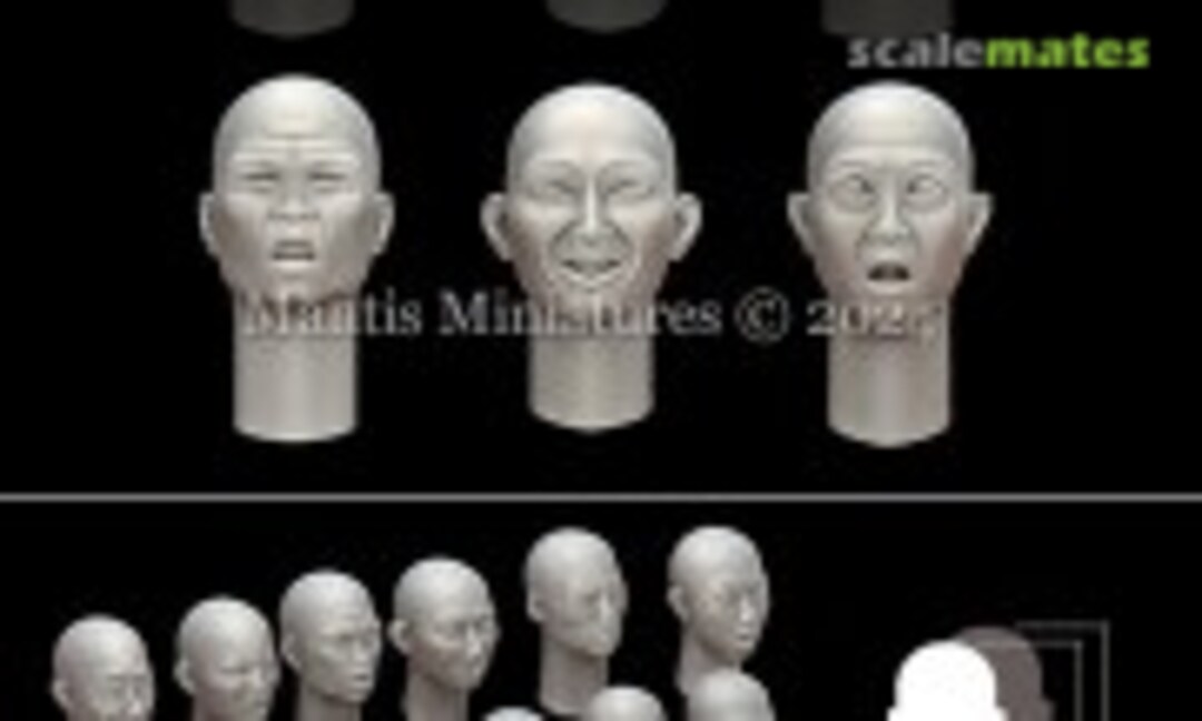 1:35 Head Set Asian #1 (Mantis Miniatures MAC55) MAC55