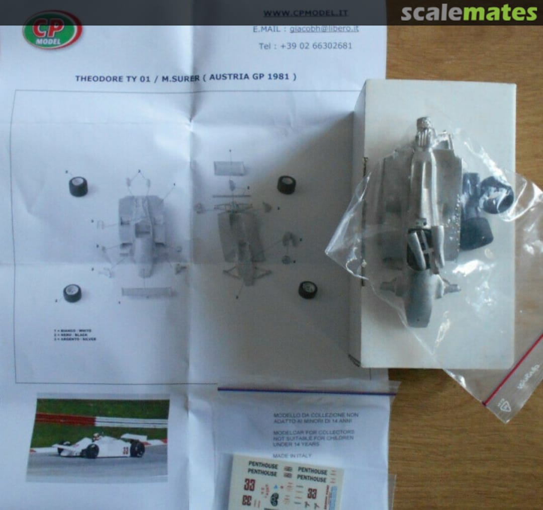 Boxart Theodore-Ford TY01 "PENTHOUSE" CPM044 CP Model Boxart Theodore-Ford TY01 "PENTHOUSE" CPM044 CP Model