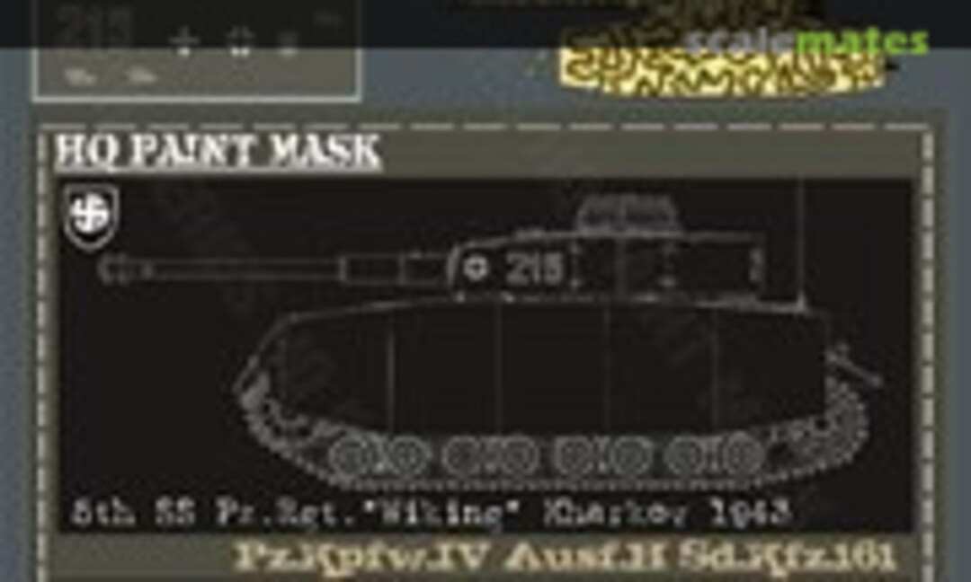 1:16 Pz.Kpfw.IV Ausf.H 5th SS Pz.Rgt. Wiking Kharkov 1943 Paint Mask (HQ-Masks PIV 005) PIV 005