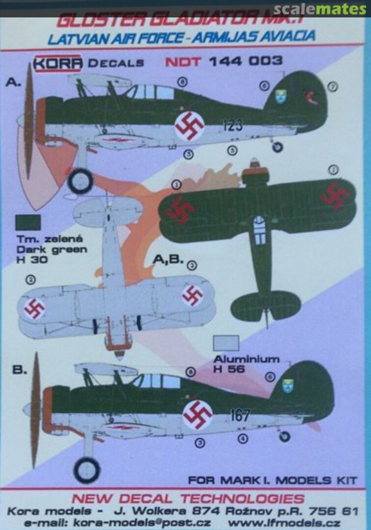 Boxart Gloster Gladiator MK1 NDT144003 Kora Models Boxart Gloster Gladiator MK1 NDT144003 Kora Models