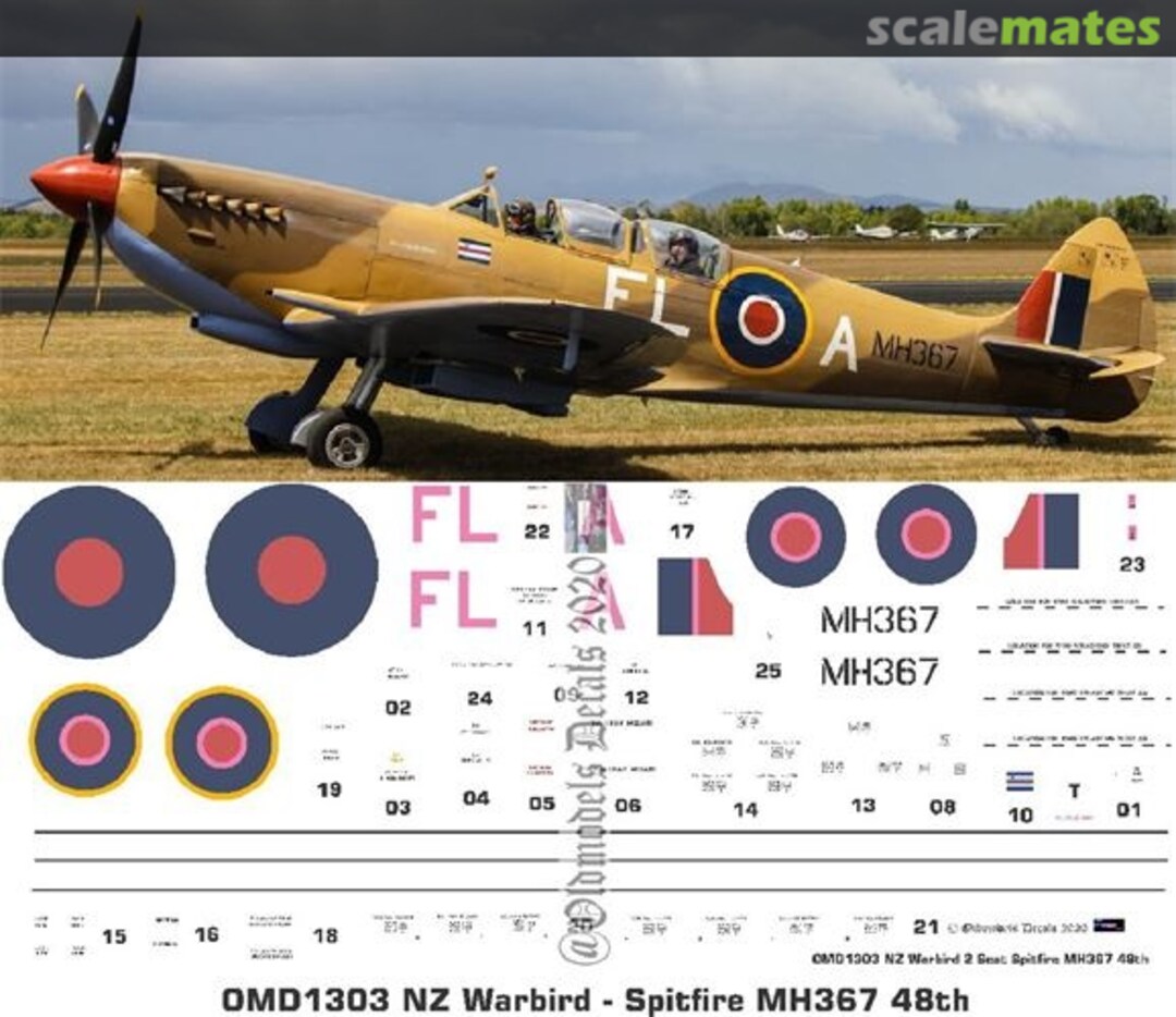 Boxart Warbird - Spitfire MH367 OMD1303 Oldmodels Decals Boxart Warbird - Spitfire MH367 OMD1303 Oldmodels Decals