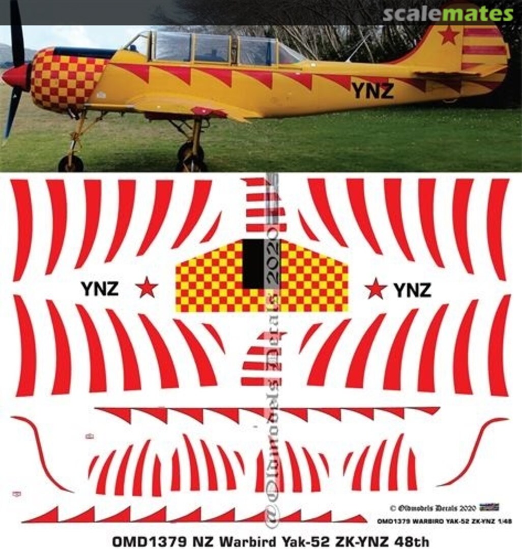 Boxart Warbird - Yak-52 ZK-YNZ OMD1379 Oldmodels Decals Boxart Warbird - Yak-52 ZK-YNZ OMD1379 Oldmodels Decals