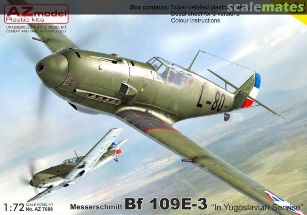 Boxart Messerschmitt Bf 109E-3 AZ7688 AZmodel Boxart Messerschmitt Bf 109E-3 AZ7688 AZmodel