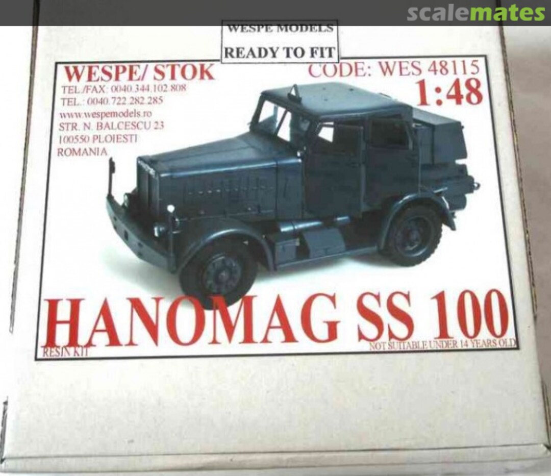 Boxart Hanomag SS 100 WES 48115 Wespe Models Boxart Hanomag SS 100 WES 48115 Wespe Models