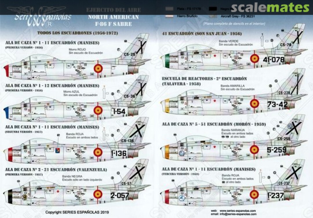 Boxart F-86F Sabre spanische Luftwaffe SE0672 Series Españolas Boxart F-86F Sabre spanische Luftwaffe SE0672 Series Españolas