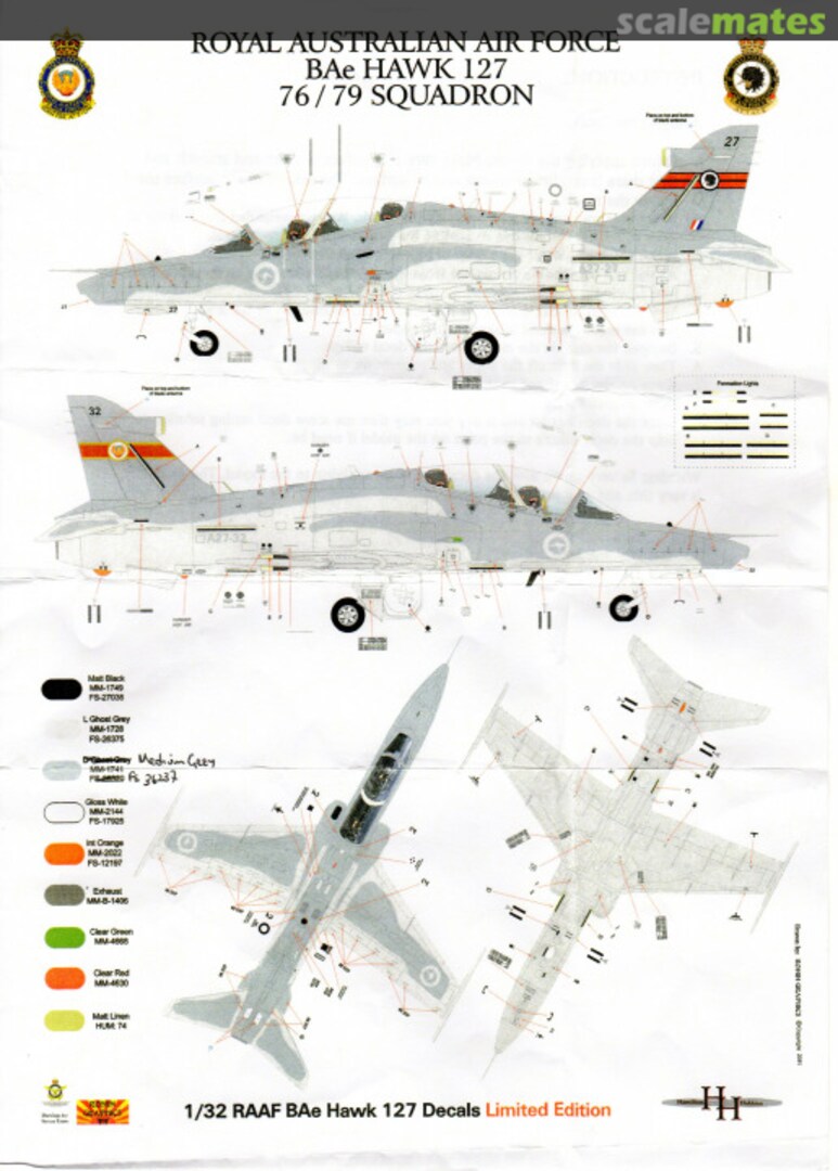 Boxart BAe Hawk 127 76/79 Squadron HHD3201 Hamilton Hobbies Boxart BAe Hawk 127 76/79 Squadron HHD3201 Hamilton Hobbies