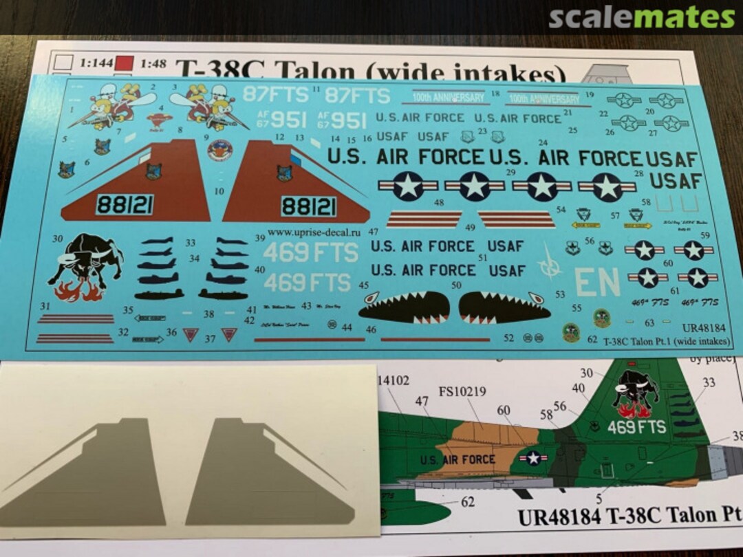 Contents T-38C Talon Pt.1 (wide intakes) UR48184 UpRise Decal Contents T-38C Talon Pt.1 (wide intakes) UR48184 UpRise Decal