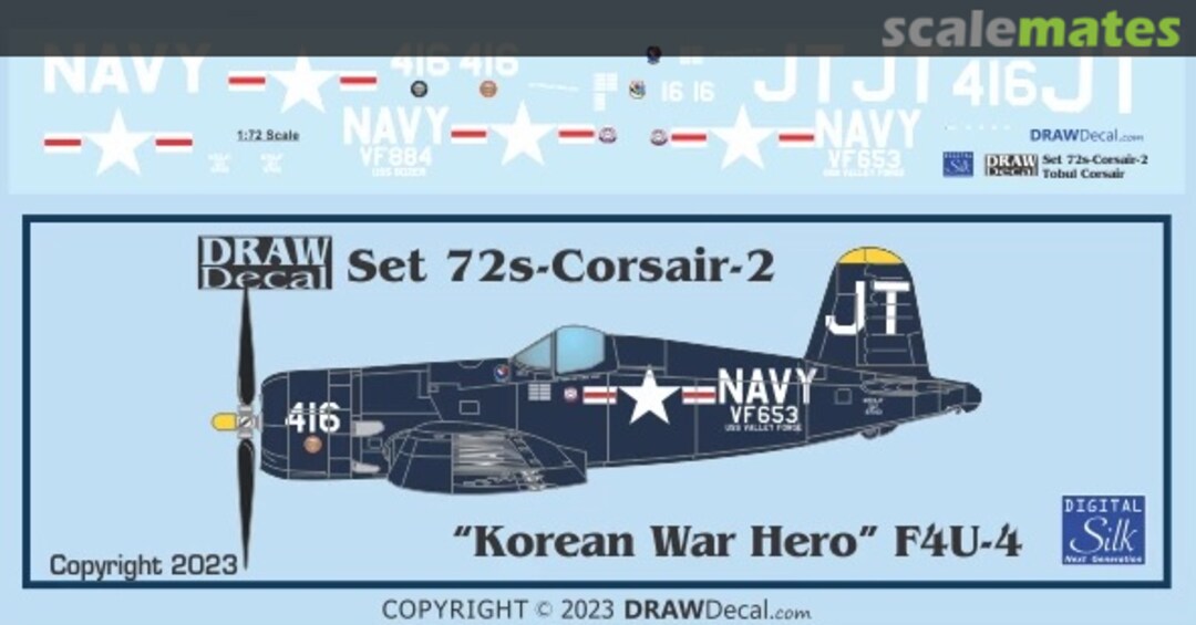 Boxart “Korean War Hero” F4U-4 72-Corsair-2 Draw Decal Boxart “Korean War Hero” F4U-4 72-Corsair-2 Draw Decal