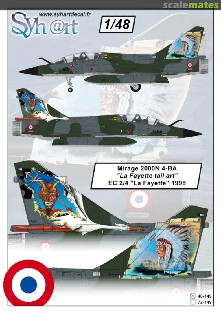 Boxart Mirage 2000N 4-BA "La Fayette tail art" EC 2/4 "La Fayette" 1998 48-149 Syhart Boxart Mirage 2000N 4-BA "La Fayette tail art" EC 2/4 "La Fayette" 1998 48-149 Syhart