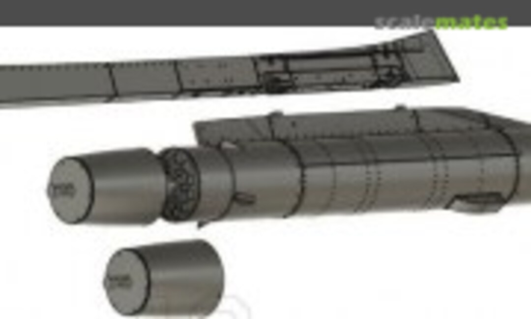 1:48 Saab 37 Viggen KB pod (chaff & flare dispenser) (Wolf 3D Resin Parts WOL480917) WOL480917