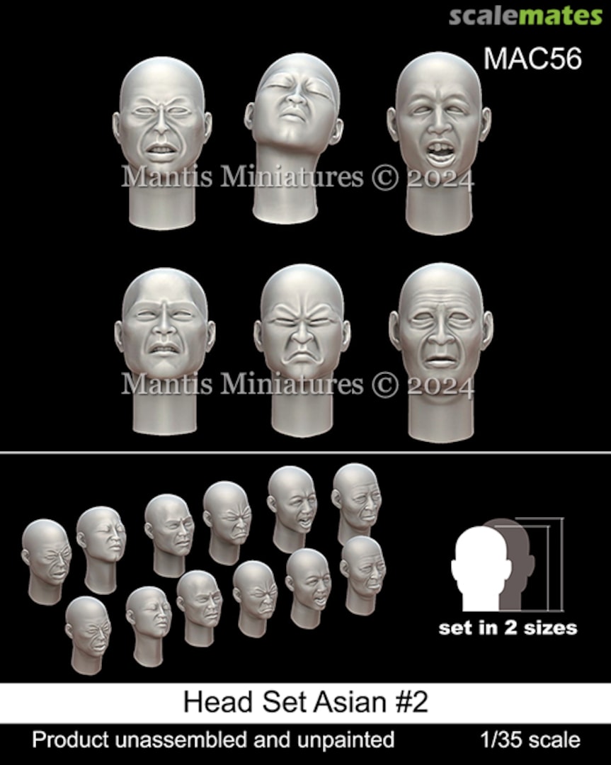 Boxart Head Set Asian #2 MAC56 Mantis Miniatures Boxart Head Set Asian #2 MAC56 Mantis Miniatures