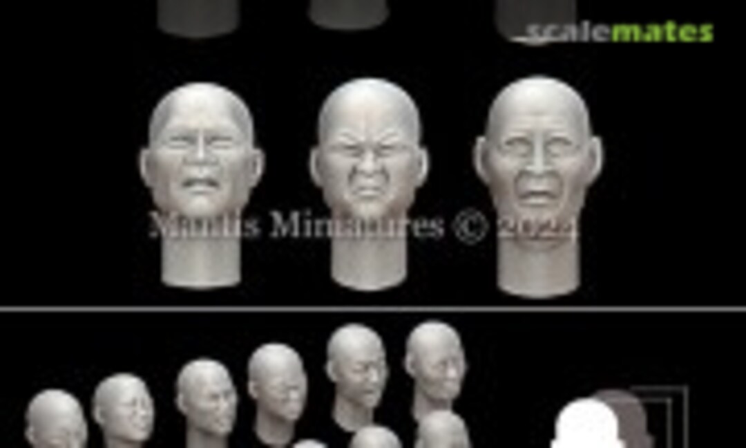 1:35 Head Set Asian #2 (Mantis Miniatures MAC56) MAC56