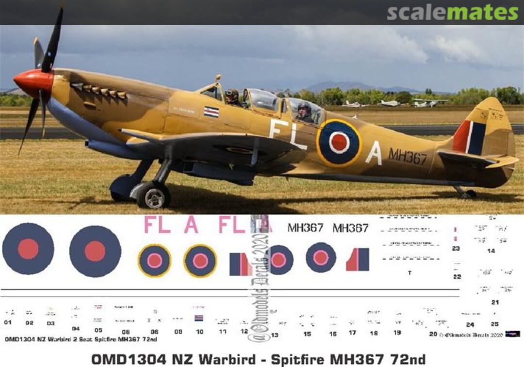 Boxart Warbird - Spitfire MH367 OMD1304 Oldmodels Decals Boxart Warbird - Spitfire MH367 OMD1304 Oldmodels Decals