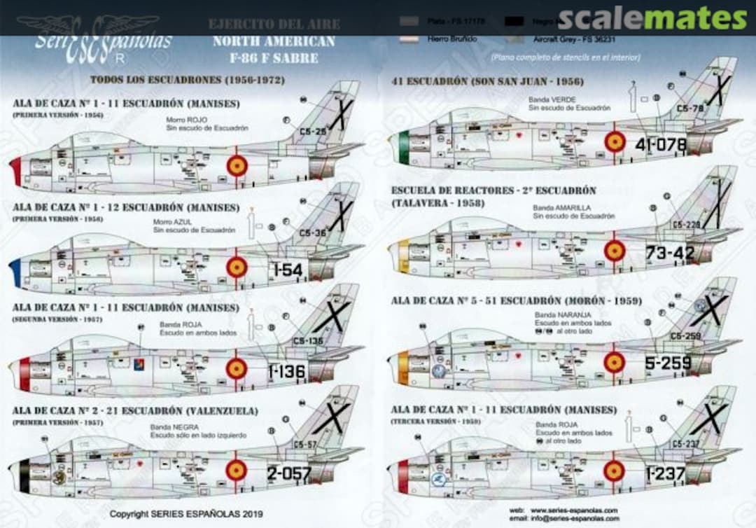 Boxart F-86F Sabre spanische Luftwaffe SE0648 Series Españolas Boxart F-86F Sabre spanische Luftwaffe SE0648 Series Españolas