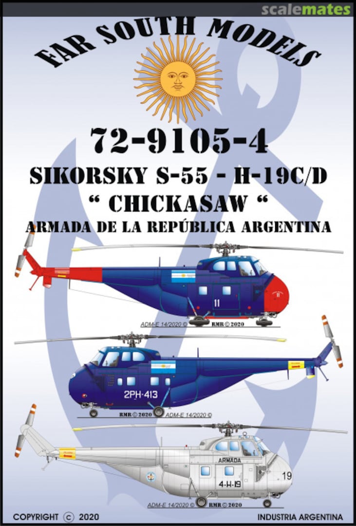 Boxart SIKORSKY S-55 A/B-H-19D CHICKASAW 72-9105-4 Far South Models