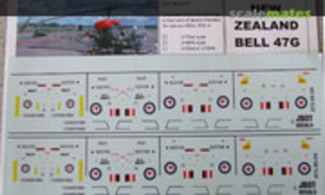 1:72 New Zealand Bell 47G (JBOT Decals 072-90-04) 072-90-04