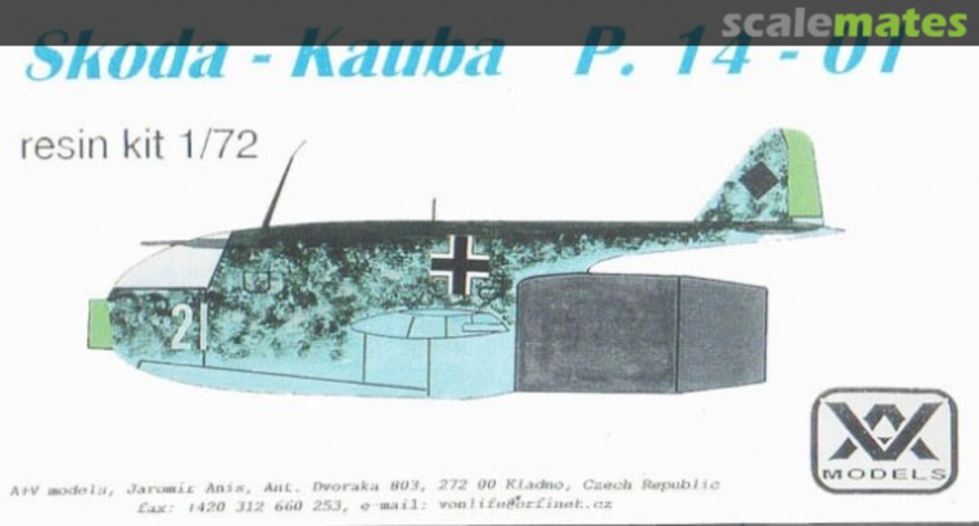 Boxart Skoda-Kauba P.14-01 001? A+V Models Boxart Skoda-Kauba P.14-01 001? A+V Models