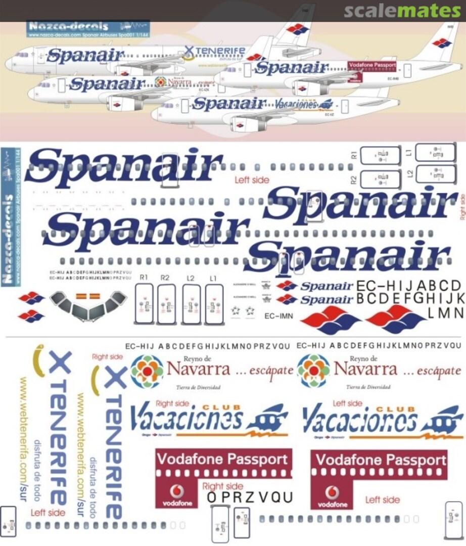 Boxart Airbus A320-232, A321-231 SPA001 Nazca decals Boxart Airbus A320-232, A321-231 SPA001 Nazca decals
