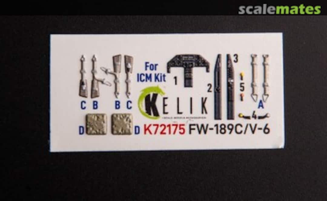 Boxart Fw-189c V-6 Interior 3d Decals K72175 Kelik Boxart Fw-189c V-6 Interior 3d Decals K72175 Kelik