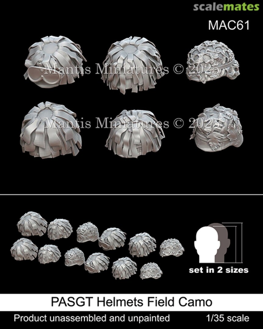 Boxart PASGT Helmets Field Camo MAC61 Mantis Miniatures Boxart PASGT Helmets Field Camo MAC61 Mantis Miniatures