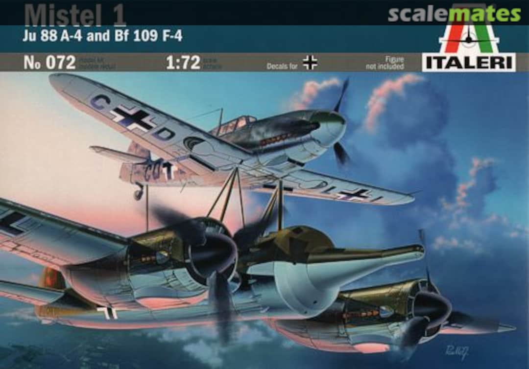 Boxart Mistel 1 Ju 88 A-4 and Bf 109 F-4 072 Italeri Boxart Mistel 1 Ju 88 A-4 and Bf 109 F-4 072 Italeri
