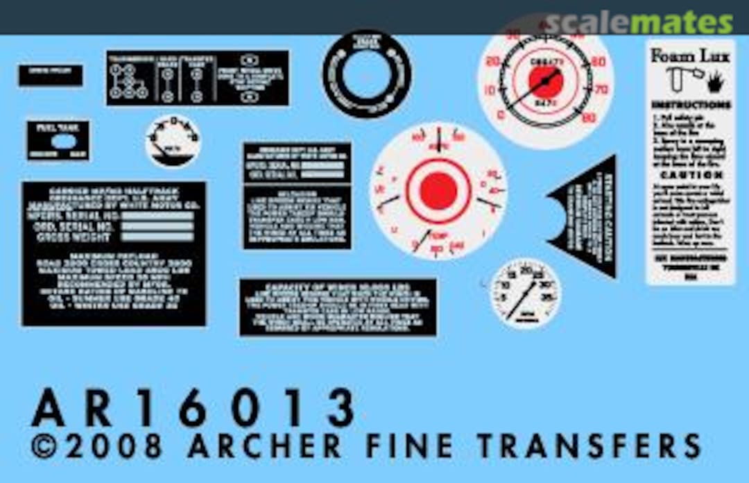 Boxart M16 instruments and placards AR16013 Archer Boxart M16 instruments and placards AR16013 Archer