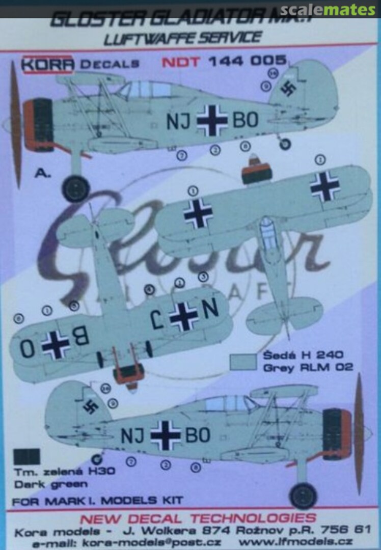 Boxart Gloster Gladiator MK1 NDT144005 Kora Models Boxart Gloster Gladiator MK1 NDT144005 Kora Models