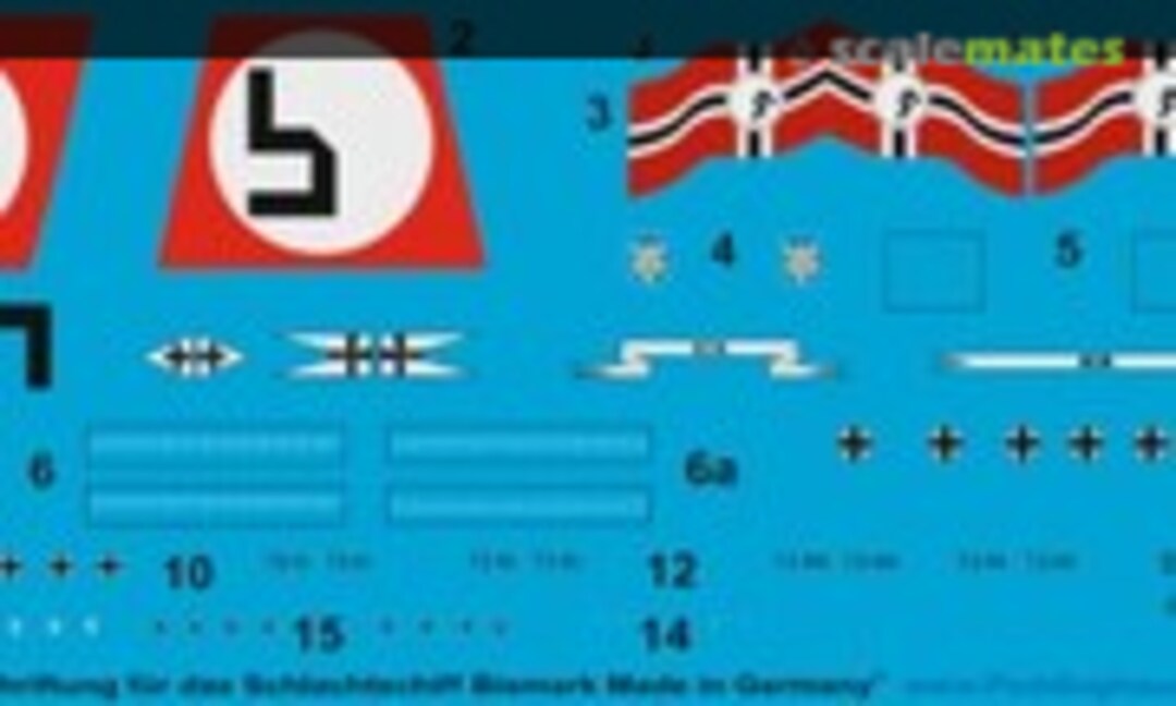 1:700 Schlachtschiff Bismarck (Peddinghaus-Decals 700 3146) 700 3146