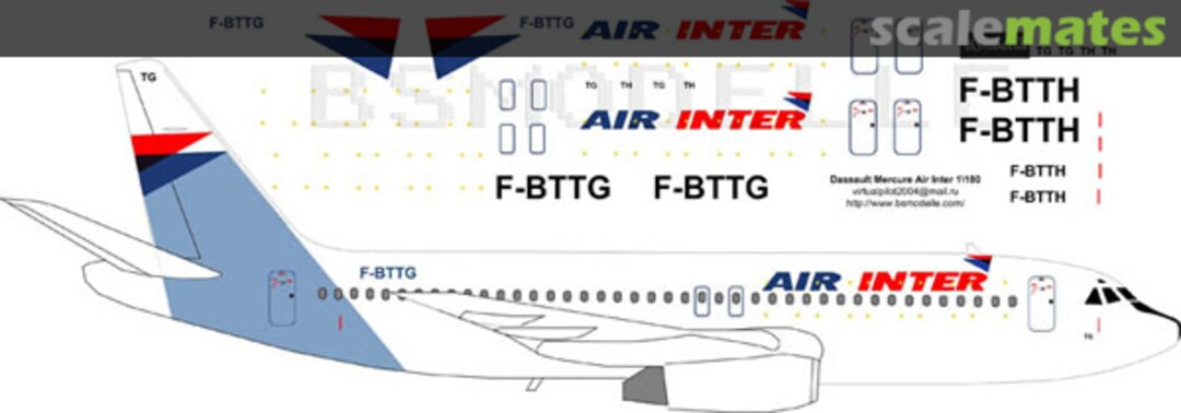 Boxart Dassault Mercure Air Inter bsm100016 BSmodelle Boxart Dassault Mercure Air Inter bsm100016 BSmodelle