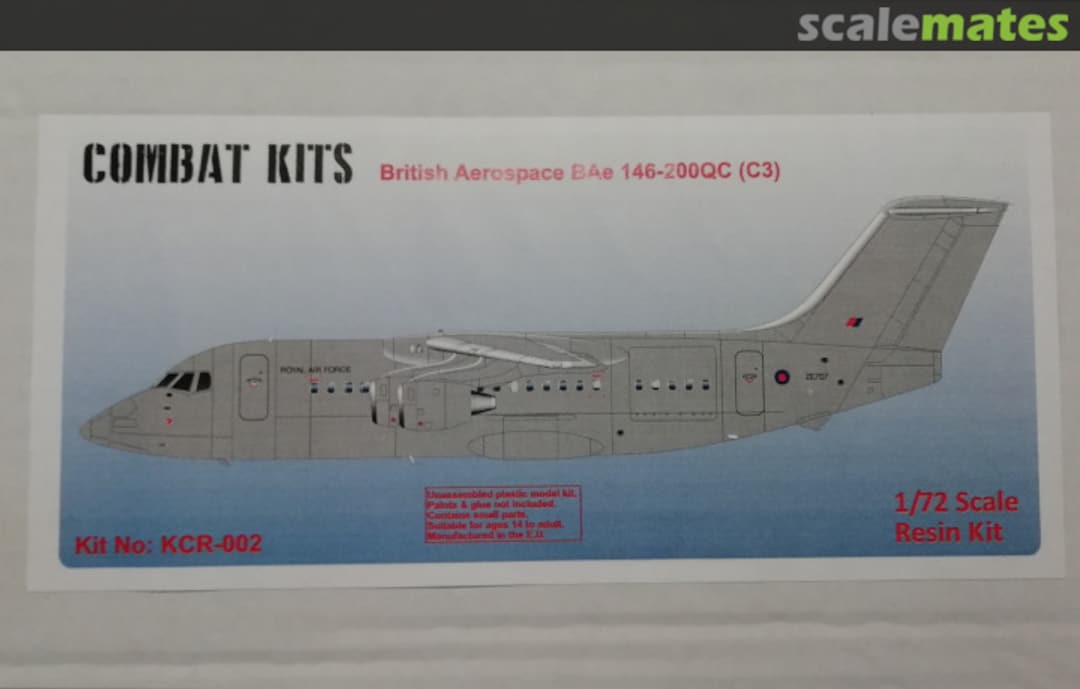 Boxart British Aerospace BAe 146-200QC (C3) KCR-002 Combat Kits Boxart British Aerospace BAe 146-200QC (C3) KCR-002 Combat Kits