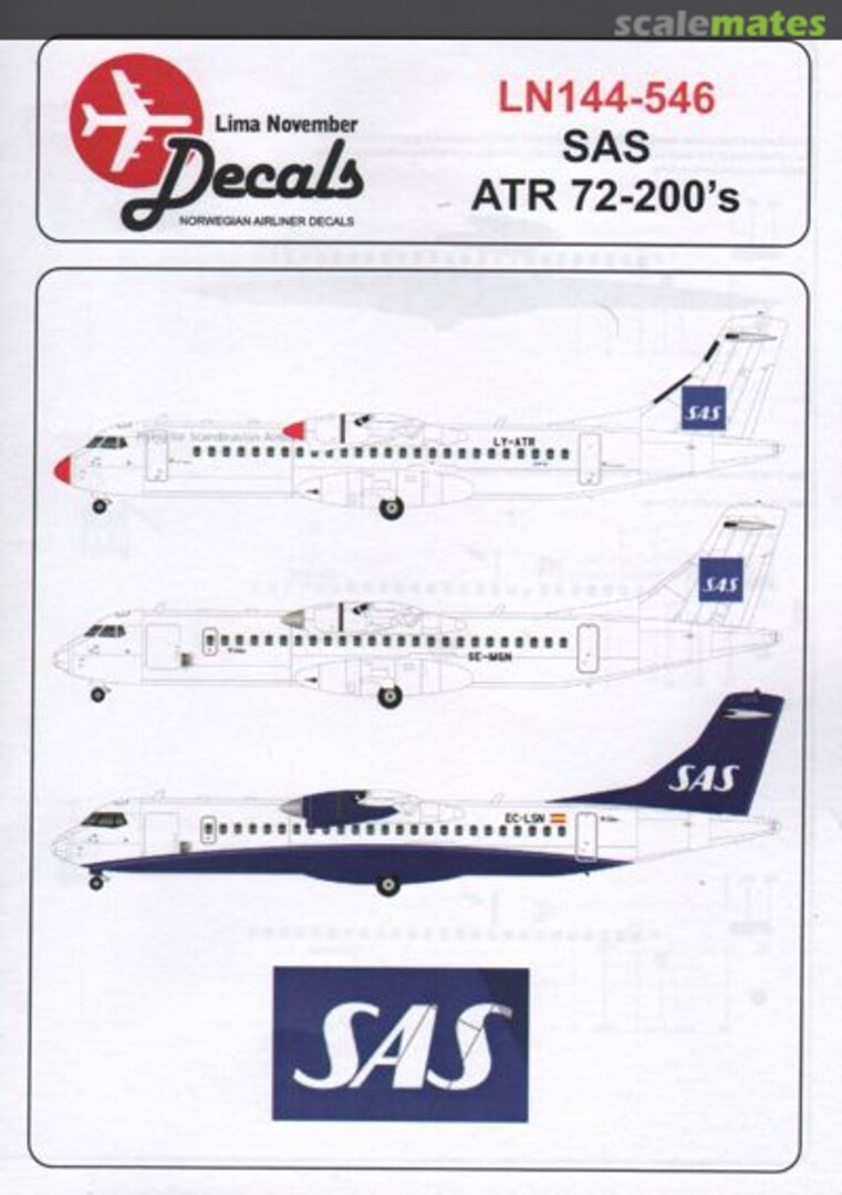 Boxart ATR-72's SAS including the one still flying in Azul of Brazil scheme. LN144-546 Lima November Decals Boxart ATR-72's SAS including the one still flying in Azul of Brazil scheme. LN144-546 Lima November Decals