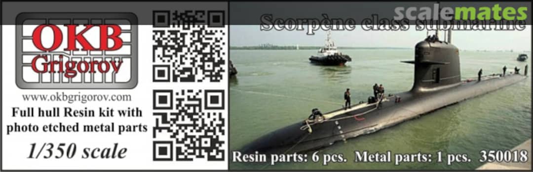 Boxart Scorpène class submarine 350018 OKB Grigorov Boxart Scorpène class submarine 350018 OKB Grigorov