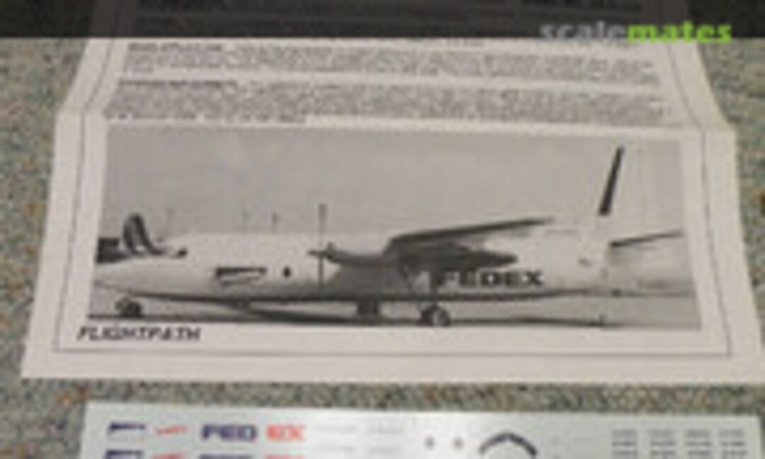 1:144 Fokker F-27 Federal Express (FEDEX) old colors (Flightpath Decals FP44-179) FP44-179
