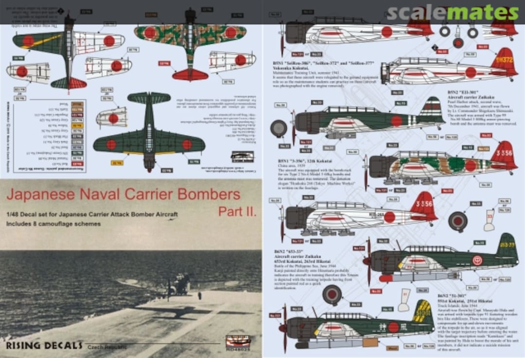 Boxart Japanese Naval Carrier Bombers Part II. RD48025 Rising Decals Boxart Japanese Naval Carrier Bombers Part II. RD48025 Rising Decals