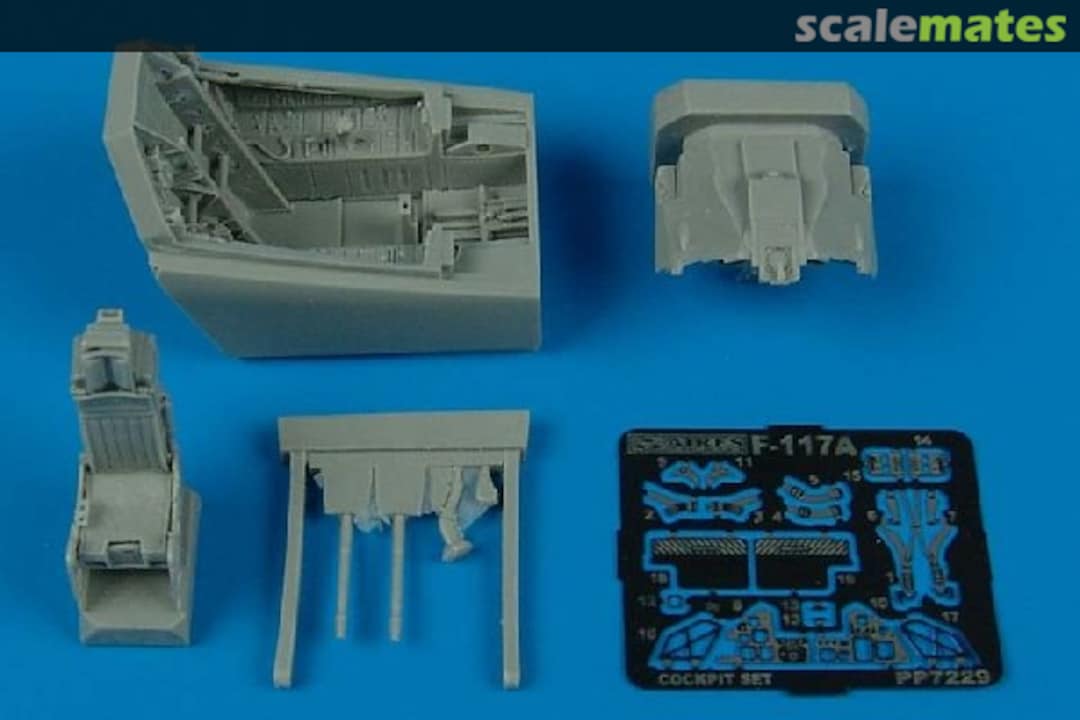 Boxart F-117A Nighthawk cockpit set 7229 Aires Boxart F-117A Nighthawk cockpit set 7229 Aires