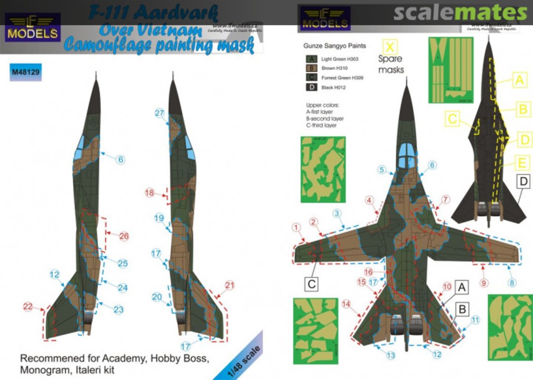 Boxart F-111 Aardvark over Vietnam M48129 LF Models