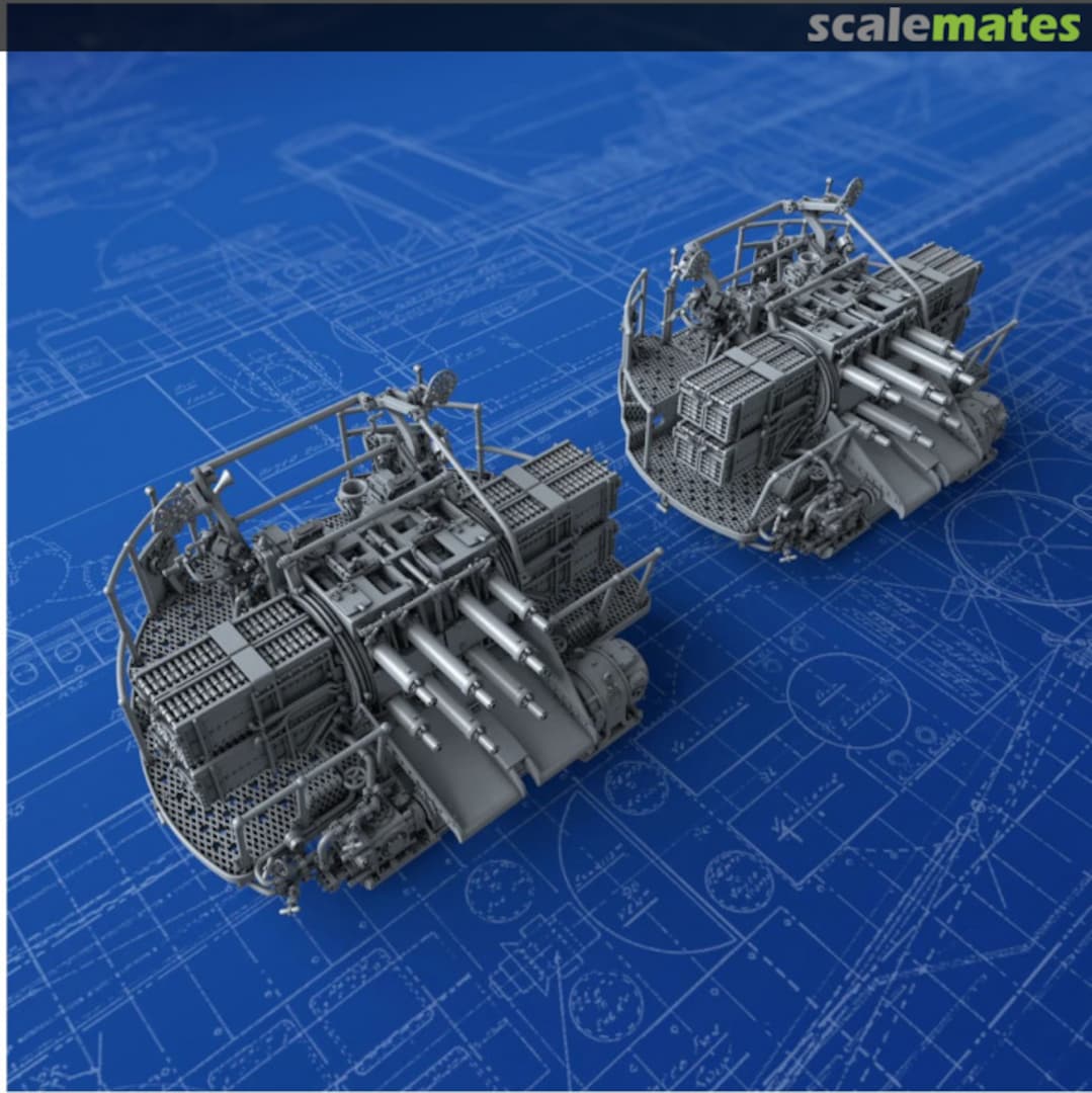 Boxart 2-pdr Octuple Pom Poms (4cm/39) QF MKVIII on ‘M’ (MKV) Mount 0º MM1015P Micro Master Boxart 2-pdr Octuple Pom Poms (4cm/39) QF MKVIII on ‘M’ (MKV) Mount 0º MM1015P Micro Master