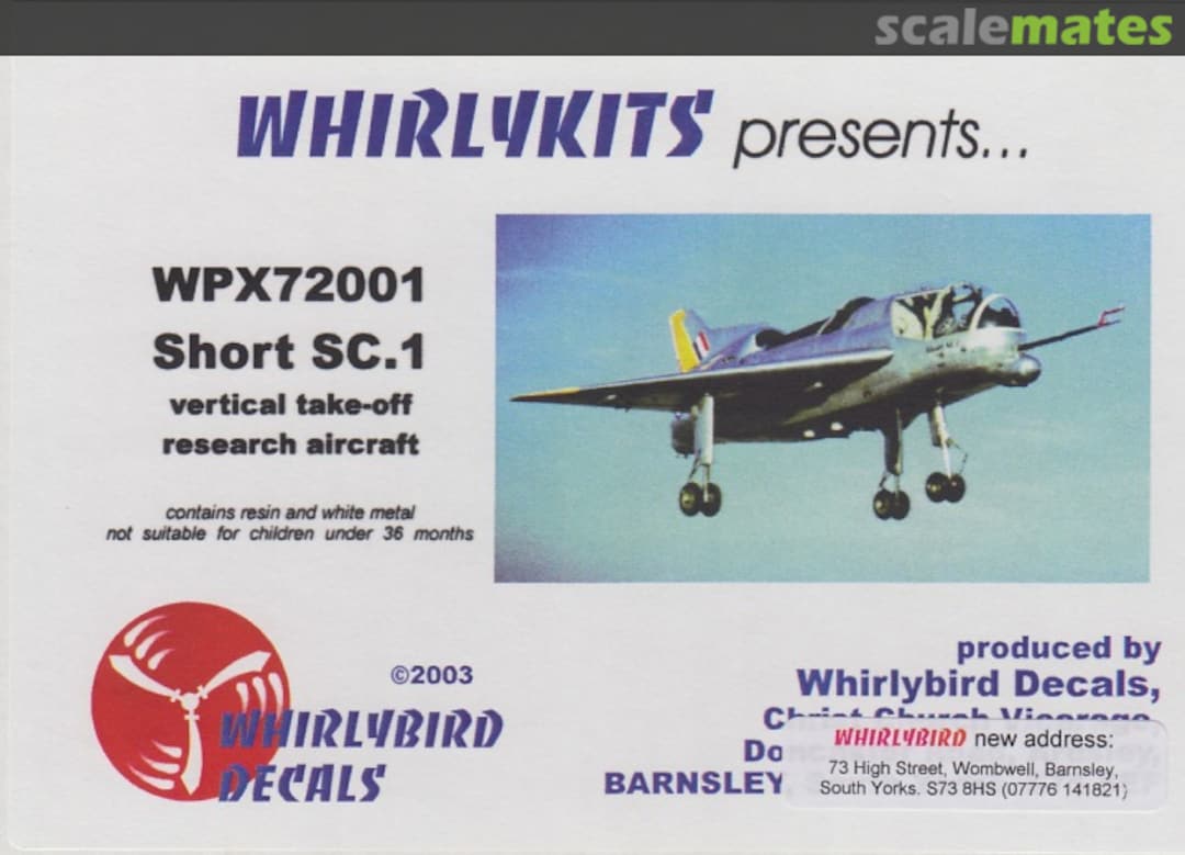 Boxart Short SC.1 WPX72001 Whirlykits Boxart Short SC.1 WPX72001 Whirlykits