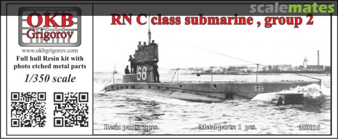 Boxart RN C class submarine, group 2 350016 OKB Grigorov