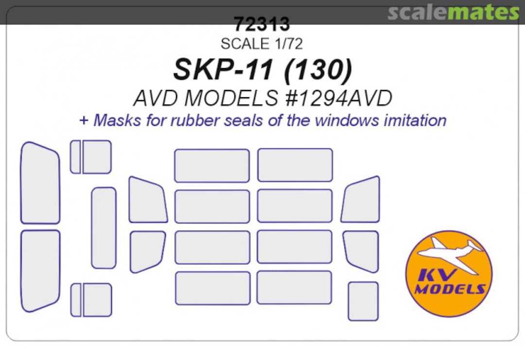 Boxart SKP-11-130 + Masks for imitation rubber seals of the windows are included 72313 KV Models Boxart SKP-11-130 + Masks for imitation rubber seals of the windows are included 72313 KV Models