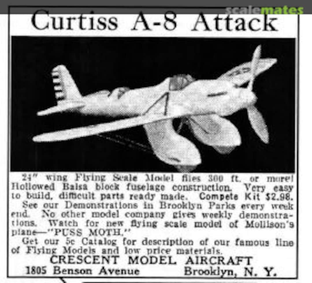 Boxart Curtiss A-8 Attack Crescent Model Aircraft Co. Boxart Curtiss A-8 Attack Crescent Model Aircraft Co.