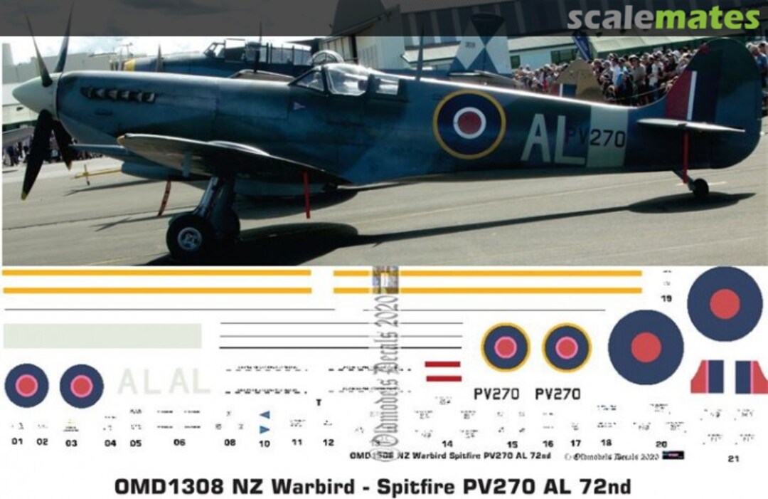 Boxart Warbird - Spitfire PV270 OMD1308 Oldmodels Decals Boxart Warbird - Spitfire PV270 OMD1308 Oldmodels Decals