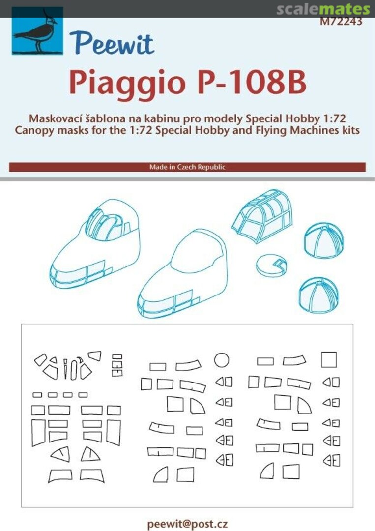 Boxart Piaggio P-108B Canopy Mask M72243 Peewit