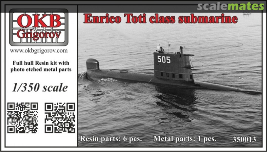 Boxart Enrico Toti class submarine 350013 OKB Grigorov Boxart Enrico Toti class submarine 350013 OKB Grigorov