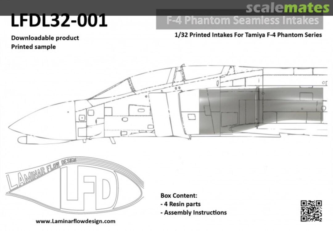 Boxart F-4 Phantom Seamless Intakes LFDL-32001 Laminar Flow Design Boxart F-4 Phantom Seamless Intakes LFDL-32001 Laminar Flow Design