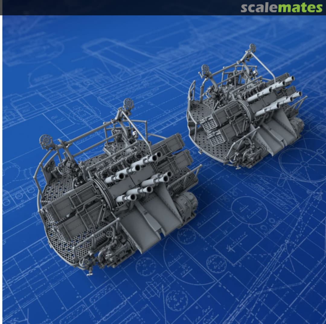 Boxart 2-pdr Octuple Pom Poms (4cm/39) QF MKVIII on ‘M’ (MKV) Mount 45º MM1019P Micro Master Boxart 2-pdr Octuple Pom Poms (4cm/39) QF MKVIII on ‘M’ (MKV) Mount 45º MM1019P Micro Master