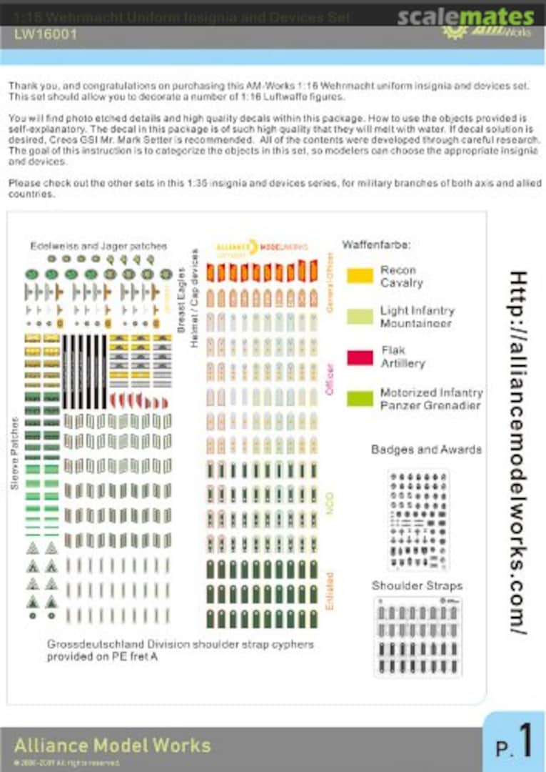 Boxart Wehrmacht Uniform Insignia & Devices LW16001 Alliance Model Works Boxart Wehrmacht Uniform Insignia & Devices LW16001 Alliance Model Works